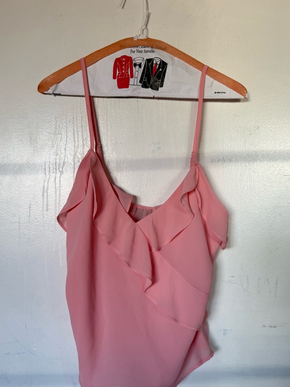 Forever 21 Light Pink Ruffle Spaghetti Strap Cami and Skirt Set
